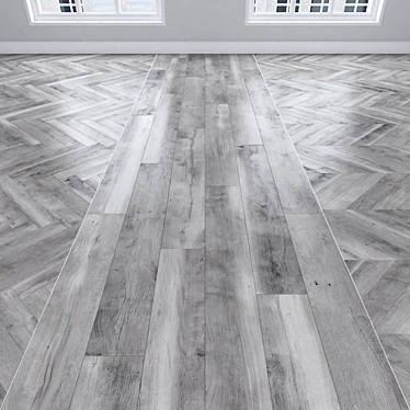 Oak Parquet: Herringbone, Linear, Chevron 3D model image 1 