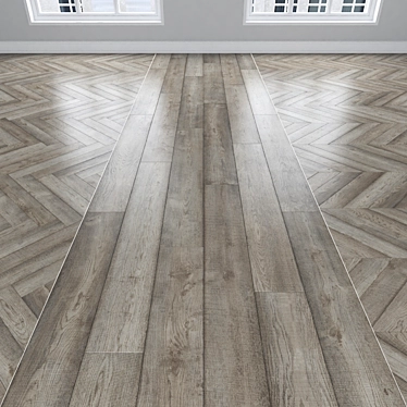 Oak Parquet: Herringbone, Linear, Chevron 3D model image 1 