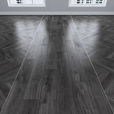 Premium Oak Parquet: Herringbone, Linear, Chevron 3D model image 1 