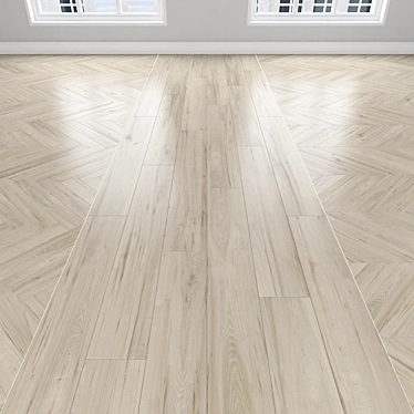 Parquet Oak: Herringbone, Linear, Chevron 3D model image 1 