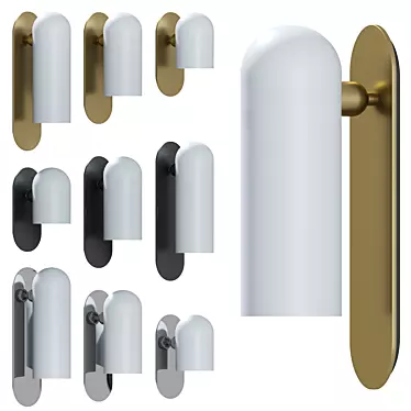 Elegant Odyssey Sconces: Illuminate Your Space 3D model image 1 