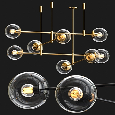 Elegant Lampatron Chandelier 3D model image 1 