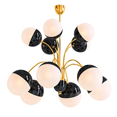 Italian Chandelier: Exquisite Stilnovo Style 3D model image 1 