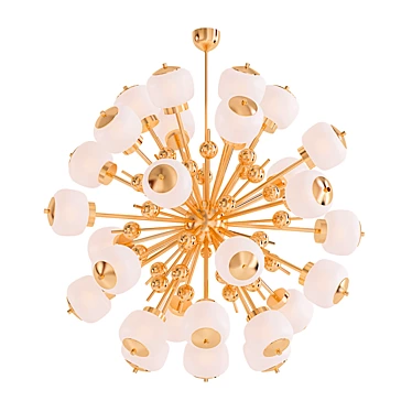 Italian Milk Glass Sputnik Chandelier 3D model image 1 