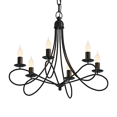 Elegant Macarthur Chandelier 3D model image 1 