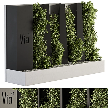  Green Wall Fence - Outdoor Elegance 3D model image 1 