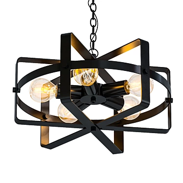 Vintage Rustic Hanging Pendant 3D model image 1 