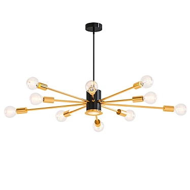 Mckain 10-Light Cluster Pendant 3D model image 1 