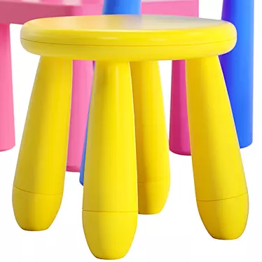 Mammut Kids Table Set 3D model image 1 