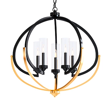 Mediterranean Elegance Chandelier 3D model image 1 