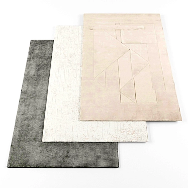 Modern Rugs Set: High Resolution, 5 Pieces 3D model image 1 