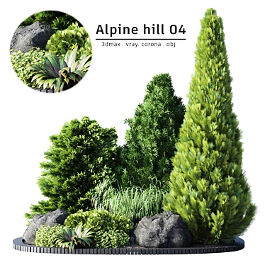 Alpine Hill Collection: 3D Garden & Plant Models 3D model image 1 