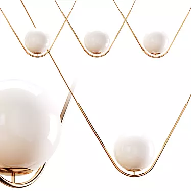 Modern Hanging Lamps: Gold or Black 3D model image 1 