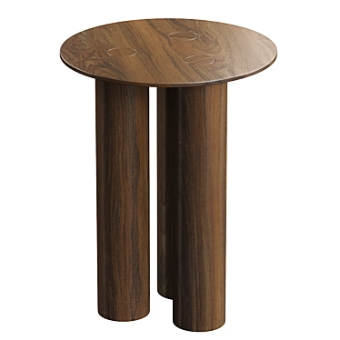 Sleek Oak Hommage Side Table 3D model image 1 