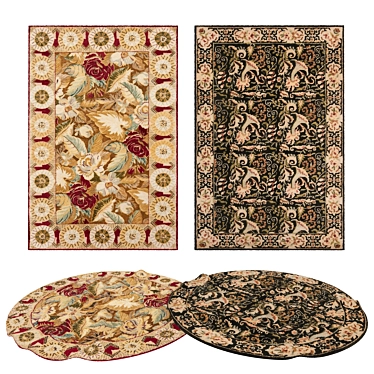 Title: Versatile Rug Set with Various Styles 3D model image 1 