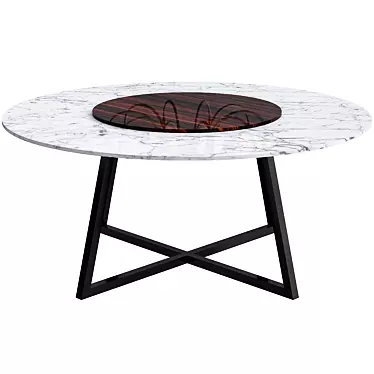 Denver Dining Table: Contemporary Design for Elegant Dining 3D model image 1 