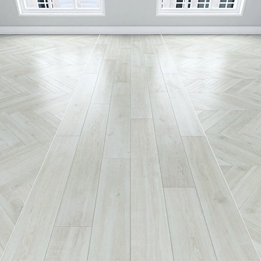 Oak Parquet: Herringbone, Linear & Chevron 3D model image 1 