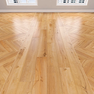 Versatile Oak Parquet: Herringbone, Linear, & Chevron 3D model image 1 