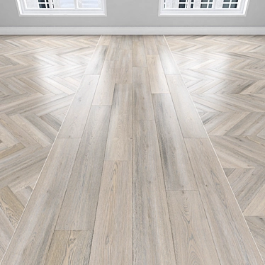 Parquet Oak: Herringbone, Linear & Chevron 3D model image 1 