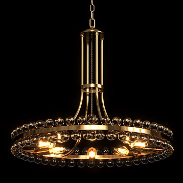 Glamorous Crystal Clover Chandelier 3D model image 1 