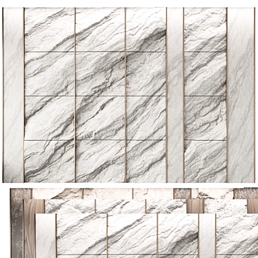 Rock Panel №5: Stunning Wall Décor 3D model image 1 