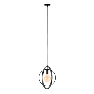 Industrial Charcoal Silverton Ceiling Lamp 3D model image 1 