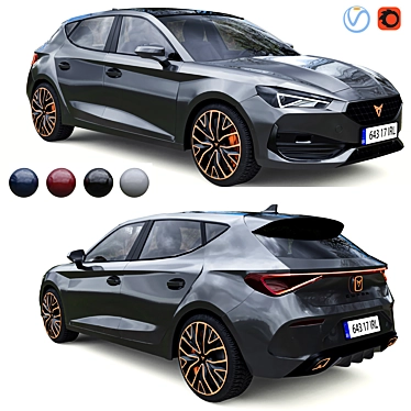 Cupra Leon 2021: High-Quality, Detailed Model 3D model image 1 