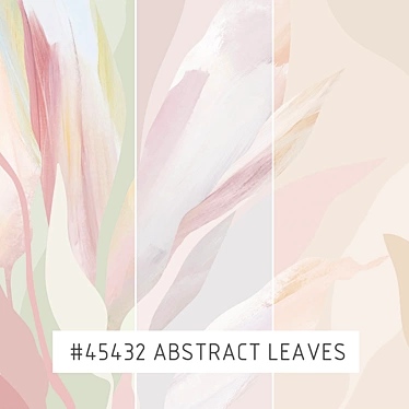 Abstract Leaves Eco Wallpapers by Creativille 3D model image 1 