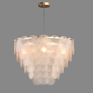 Elegant Shell Chandelier 3D model image 1 