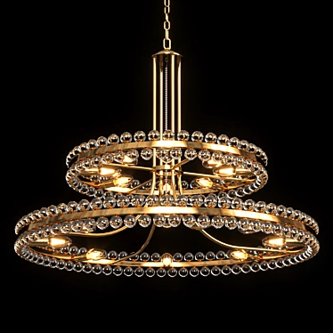 Glamorous Clover 16-Light Chandelier 3D model image 1 