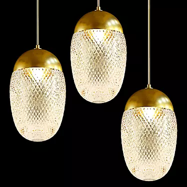 Elegant Gold Pendant Lamp - Lampatron Enterprise 3D model image 1 