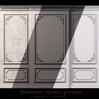 Elegant Wall Molding: 3D Max 2014, Corona 6.2, FBX & OBJ Export 3D model image 1 