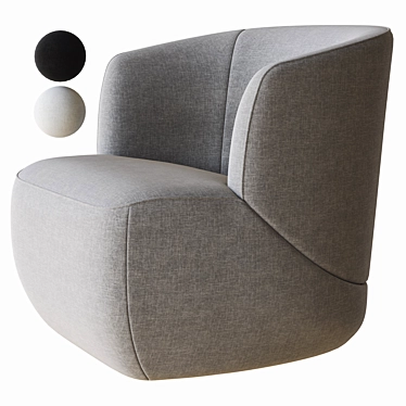 Elegant Comfort: Rolf Benz Armchair 3D model image 1 