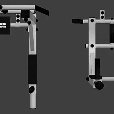 Versatile 3-in-1 Pull-Up Bar 3D model image 1 