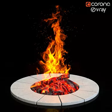 Cosmic Campfire: Portable Outdoor Bonfire 3D model image 1 