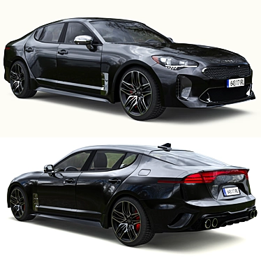 Sleek and Powerful: Kia Stinger 2021 3D model image 1 