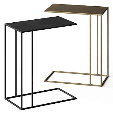 Sleek CB2 Mill Side Table 3D model image 1 