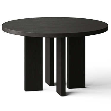 Modern Shadow Black Dining Table 3D model image 1 