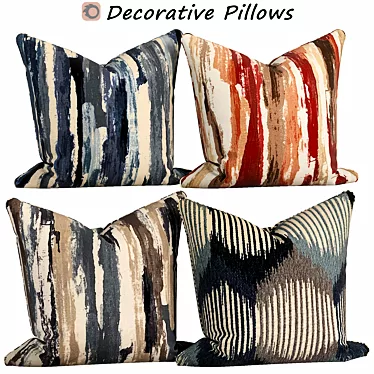 Chic Pillow Set: Elegant Decor for your Home 3D model image 1 