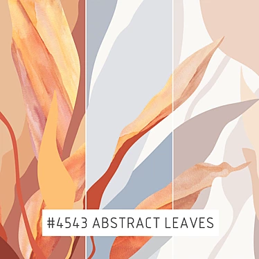 Abstract Leaves Luxury Wallpaper 3D model image 1 