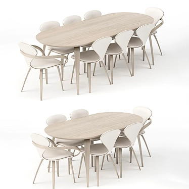 Apriori D Wooden Table (180/220/120cm) 3D model image 1 