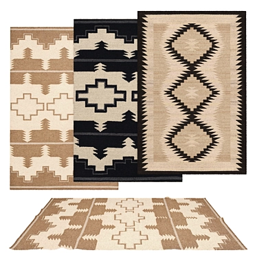 Versatile Set of 6 Rugs 3D model image 1 