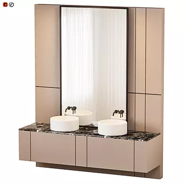 Luxury Aritokrat Bathroom: High-Quality 3D Model 3D model image 1 