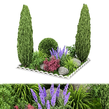 Exquisite Outdoor Plant Collection 3D model image 1 