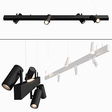 Modular Pista Suspension: Dynamic Up-Down Lighting 3D model image 1 