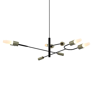 Bident Luminaire: Elegant Illumination 3D model image 1 