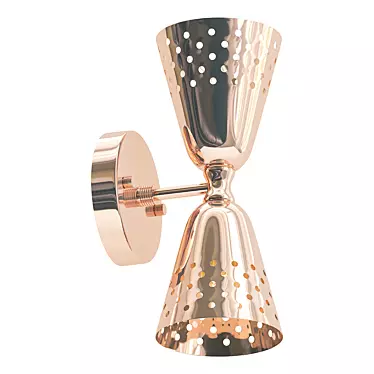 Cairo Perforation Copper Wall Sconce 3D model image 1 