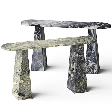 Sleek Marble Console Table 3D model image 1 