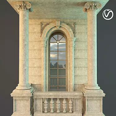 Classic Facade Accent  Classic Building Ornament 3D model image 1 