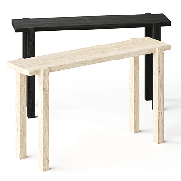 Exquisite Bone Inlay Console: CB2 Livia 3D model image 1 